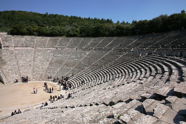 Epidavros - Panoramic view of the 12,300 seats 